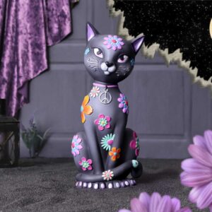 Hippy Kitty Black Cat Ornament 26cm