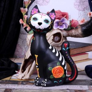 Sugar Kitty Figurine Day of the Dead Cat Ornament