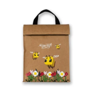Minecraft Bees Insulated Folded Lunch Bag