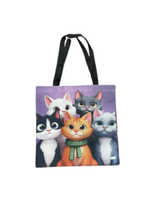 Cute Cartoon Cat Friends Tote Bag