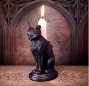 Faust’s Familiar Cat Candle Holder